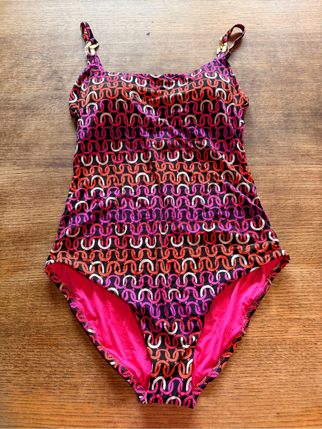 Trina Turk Pink & Orange Patterned One-Piece Swimsuit